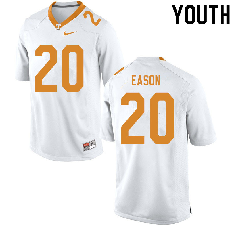 Youth #20 Bryson Eason Tennessee Volunteers College Football Jerseys Sale-White - Click Image to Close